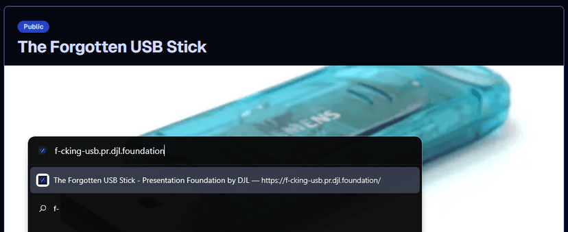 The Forgotten USB Stick